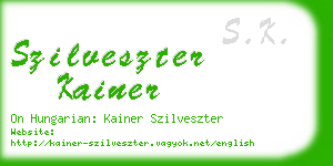 szilveszter kainer business card